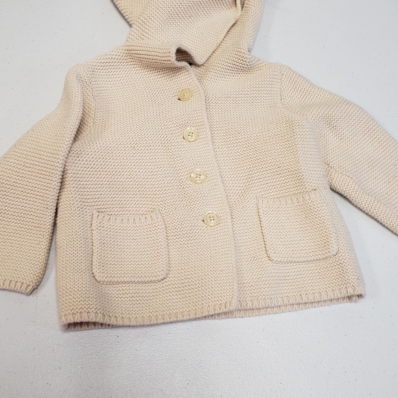 Baby Gap Knit Button Sweater with Bear Ears Size 12-18 Months - Picture 5 of 5